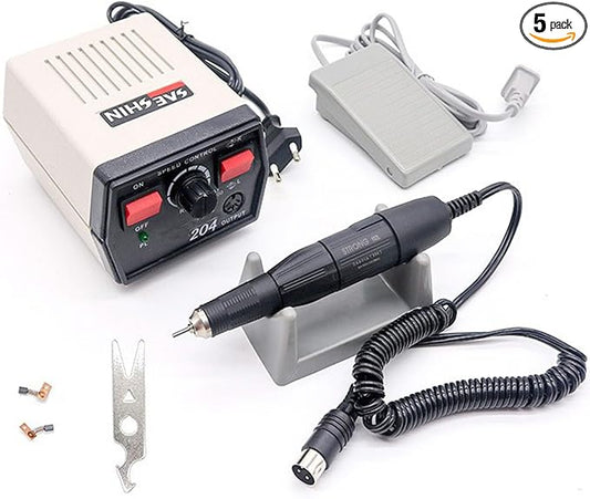 35K RPM Micromotor Polisher with Micro Motor Handle, Micromotor for Jewelry,Ceramics,Silicone,Glasswork,Woodcarving (204, 102L)