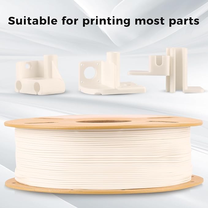 ERYONE Polypropylene Filament 1.75mm +/-0.03mm, Semi-Flexible & Ultra Tough, Chemical-Resistant,PP 3D Printing Filament, 900g/Spool, White