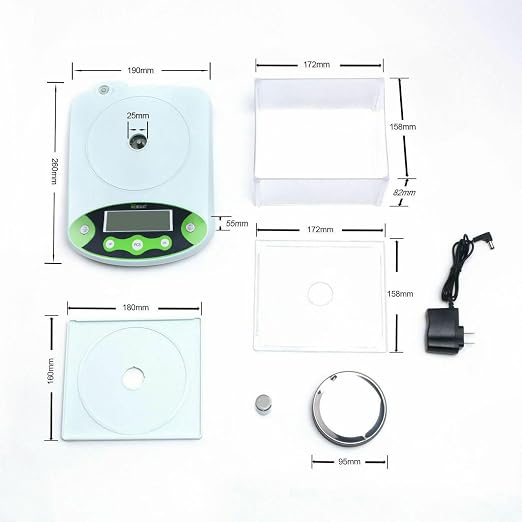 U.S. Solid 500gx0.001g Lab Analytical Balance 1mg Digital Precision Lab Scale Electronic Scientific Weighing Jewelry Scales w/Windshield