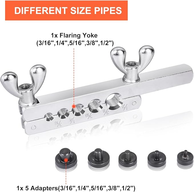 3/16" Flaring Tool Kit + 3/16" & 1/4" Copper Brake Line Kits + Tube Bender