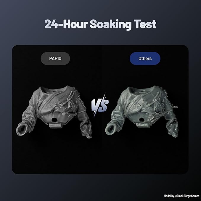 PAF10 3D Printer Resin, UltraPrint Production Flexible, Durable and PVC-Like Resin with Excellent Breakage Resistance and Strong Anti-Aging Properties(Volcanic Grey)