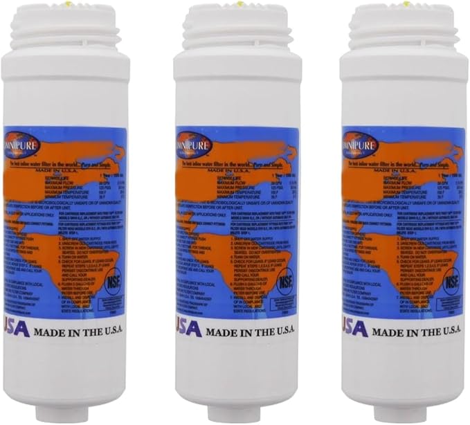 IPW Industries Inc-Omnipure - Q5440-8" x 2.5" Q-Series Twist Off T40 GAC Filter (3 Pack)