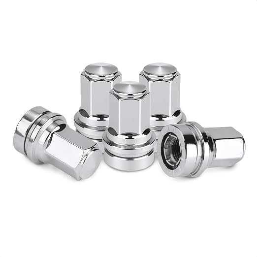 32 Pcs M14x1.5 One-Piece Design Chrome Lug Nuts for 2017-2025 Ford F250 F350 Super Duty HCPZ-1012-B HCPZ-1012-A (Chrome)