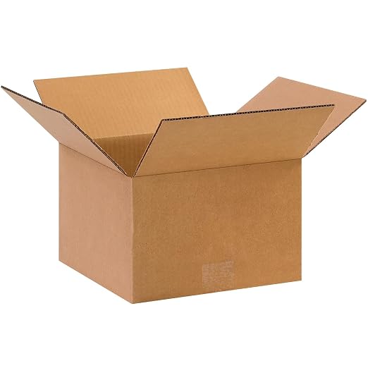BOX USA Small Shipping Boxes 10"L x 10"W x 6"H (25-Pack) - Small Corrugated Cardboard Packaging Boxes for Shipping, Packing, Moving, and Storage at Home, Office, or Business