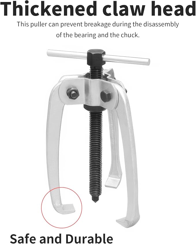 3 Jaw Puller 3.15in/80mm Universal Bearing Gear Pullers Heavy Duty Extractor Tool,High Carbon Steel Puller,Adjuestable Pulley Removal Tool for Bearings/Flywheels/Pulleys Remove