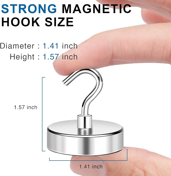 LOVIMAG Magnetic Hooks, Cruise Essentials 2026, 12 Pack-30LBS | Heavy Duty Strong Magnet Hook for Cruise Cabin, Refrigerator Fridge, Ship, Classroom, Kitchen Grills, Black