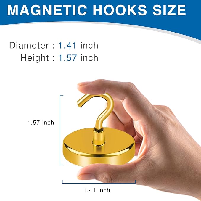 LOVIMAG Magnetic Hooks, Cruise Essentials 2026, 12 Pack-30LBS | Heavy Duty Strong Magnet Hook for Cruise Cabin, Refrigerator Fridge, Ship, Classroom, Kitchen Grills, Black