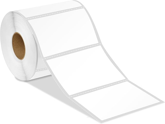 Spartan Industrial - 4" X 3" Direct Thermal Labels (5000 Count, 10 Rolls) - Postage Shipping Labels and Barcode Stickers, Product Packaging Identification - Compatible with Zebra and Rollo Printers