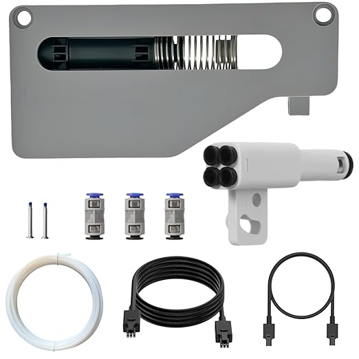 4-in-1 Filament Buffer Hub Kit for Bambu Lab 3D Printers – Replace AMS Hub, Multi-Color Printing Expansion, Includes AMS Buffer and PTFE Adapter, Supports 4-Input 1-Output for X1/P1P/P1S