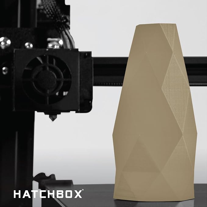 HATCHBOX 1.75mm Gray Wood PLA 3D Printer Filament, 1 KG Spool, Dimensional Accuracy +/- 0.03 mm, 3D Printing Wood Filament
