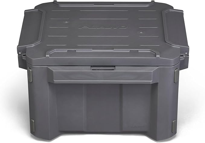 Plano GoNow Box, Waterproof Gear Storage, Heavy-Duty Outdoor Utility Container with Tray and Dividers for Tools and Accessories, Small, Charcoal
