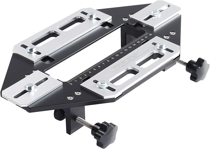 VEVOR Door Hinge Jig, Aluminum Alloy Woodworking Hole Opener, Slotting Locator, Flexible Wooden Door Hinge Hole Guide, Hinge Template Jig for Door Hinge Groove and Door Lock Installation