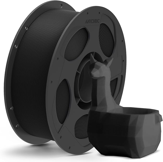 ANYCUBIC Matte PLA Filament 1.75mm, 3D Printing PLA Filament 1.75mm Dimensional Accuracy +/- 0.02mm, 1KG Spool (2.2 lbs), Matte Black