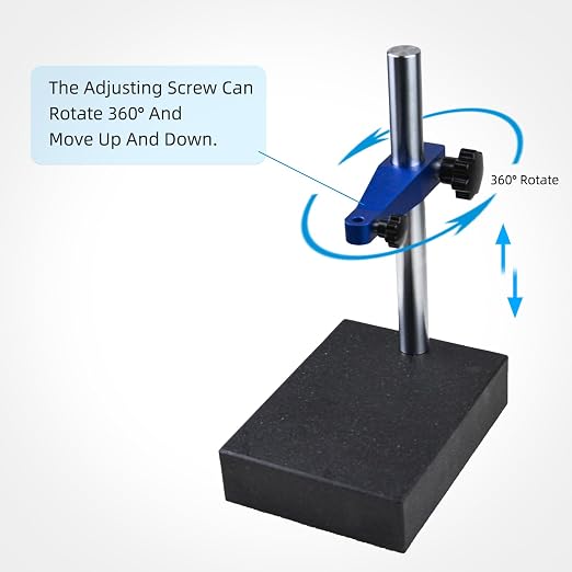 Marble Dial Test Stand,Digital Dial Indicator Pressure Gauge Base,Marble Base for Dial Indicator(12.7lb)
