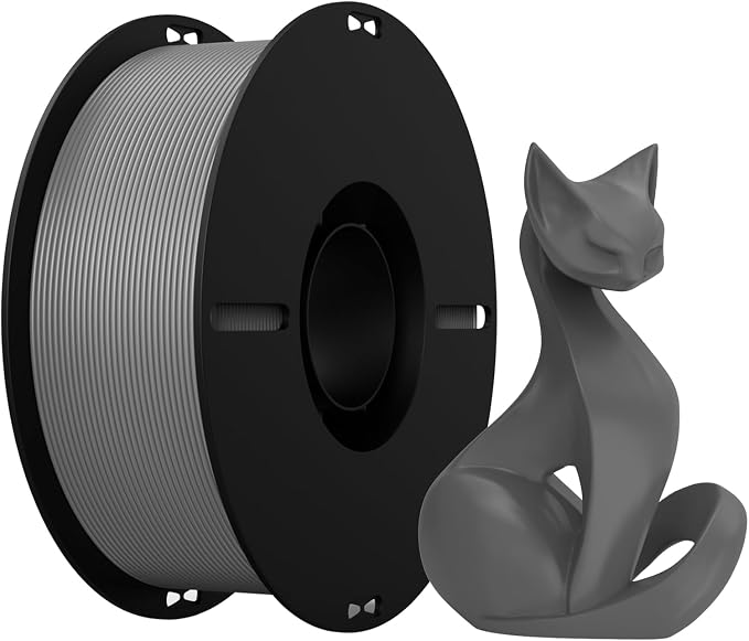 Creality PLA 3D Printer Filament PLA Filament 1.75mm, Neatly Wound 3D Printing Filament 1.75mm, Dimensional Accuracy +/- 0.02 mm, Fit Most FDM 3D Printers, 1kg Spool (2.2lbs), Grey