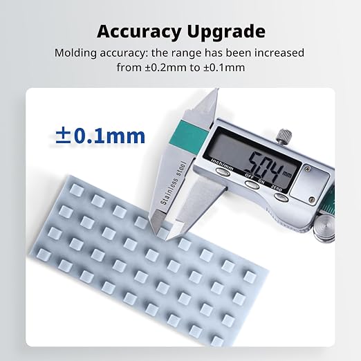 ANYCUBIC Upgraded Standard 3D Printer Resin, 405nm SLA Fast UV-Curing Resin, High Precision & Rapid Photopolymer for 8K Capable LCD/DLP/SLA 3D Printing (Grey+Grey, 2kg)