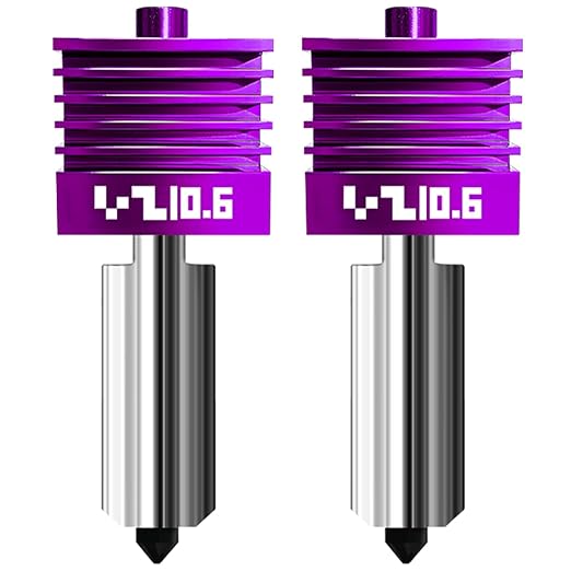 2 Pcs Upgraded 0.6mm A2L/P2S/H2D/H2C/H2S/X2D Hotend Kit with Anti-Stick MPVD Coating, High Speed Hardened Steel P2S Nozzle for Bambu Lab P2S,H2 Series,A1,A1MINI, A2L,Bamboo Lab Accessories & Parts