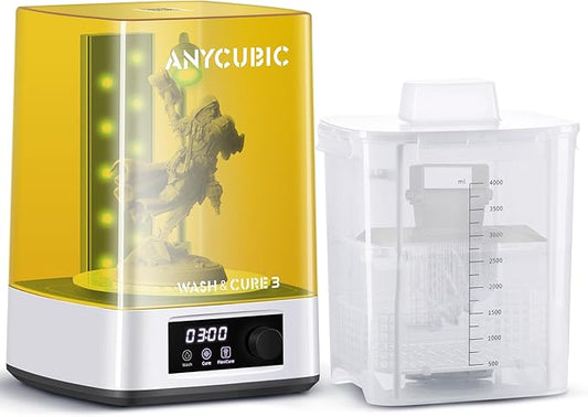 ANYCUBIC Wash and Cure Machine 3.0, 2 in 1 UV Washing and Curing Station for ANYCUBIC Photon Mono 4 2 Mars Series LCD/DLP/SLA 3D Printer Models, with Twistable Gooseneck Light
