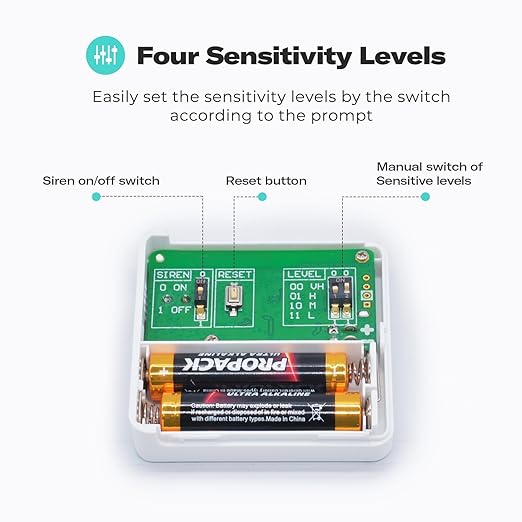 THIRDREALITY Smart Vibration Sensor with 110dB Alarm,Zigbee Hub Required,Adjustable Sensitivity, Work with SmartThings, Home Assistant via ZHA/Z2M and Echo Devices with Built-in Zigbee hub