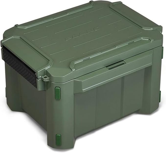 Plano GoNow Field Box, Waterproof Fishing Gear Storage, Outdoor Utility Container with Tray & Dividers for Tackle, Tools & Boat Use, Small, Olive Drab