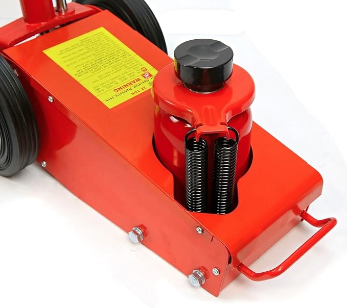 XtremepowerUS Heavy Duty 22 Ton Floor Jack Hydraulic Air Axle Bottle Jack Service w/Extension Saddle Set Wheels
