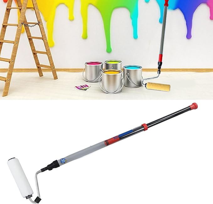 Zerone Automatic Suction Paint Roller, Llo Dripresistant, Convenient, Extension Poles, High Pressure Wand, Llo with Wool, PVC Rod, Removable, Simple and