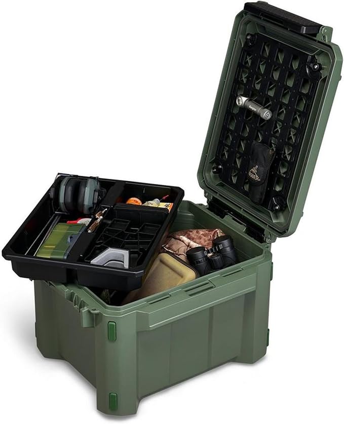 Plano GoNow Hunt Kit Waterproof Field Box System with Gun Cleaning Rest, MOLLE Board, Ammo Box, Modular Storage Organizer for Hunting Gear, Olive Drab