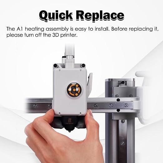 A1 Mini/A1 Hotend Heating Assembly Kit Heating Component with Ceramic Zirconia Base Clip Heater Cartridge Thermistor Heat Resistant for Bambu Lab A1/A1 Mini 3D Printer Accessories