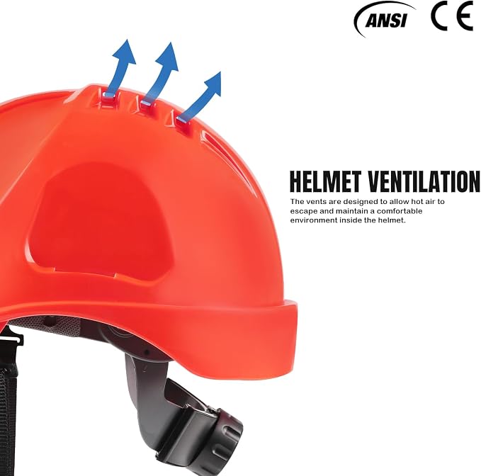 UM ULTRAMAXX 6-in-1 Chainsaw Helmet with Polycarbonate Clear Visor and Ear Muffs, Forestry Safety Hard Hat Kits, ANSI Z89.1 Approved Certified Arborist Helmet, Orange