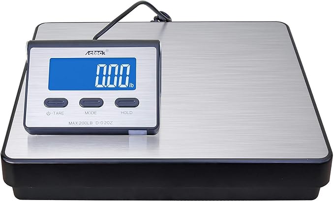 Acteck A-BC200 200LB x 0.2 OZ Digital Heavy Duty Shipping Postal Scale, Stainless Steel