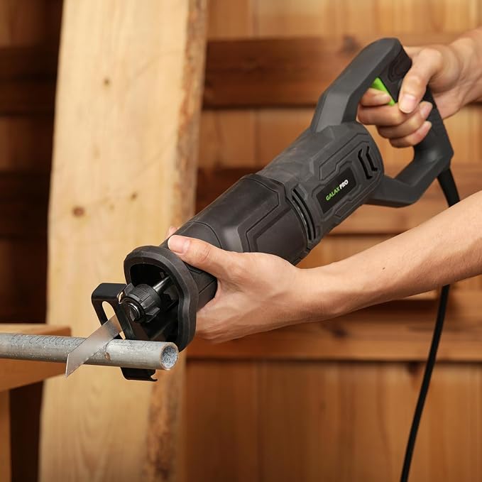 GALAX PRO 120V Reciprocating Saw, 6.0 Amp Corded Electric, for DIY & Contractor Cutting Wood/Metal/PVC Pipe, Variable Speed, 1-1/8" Stroke Length, 2800RPM, 6" Max Cut