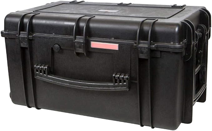 Monoprice Weatherproof Hard Case - 33 x 22 x 17 Inches, With Wheels and Customizable Foam, Shockproof, IP67, Ultraviolet And Impact Resistant Material, Black - Pure Outdoor Collection, 145.8 Liter