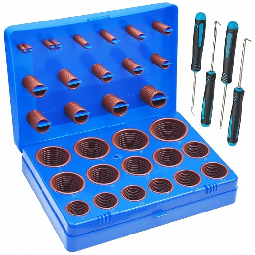 Viton O-Ring Kit, 396PCS, 30 Sizes, Metric, Shore 75A Durometer | FKM O-Rings,High-temperature resistant,Hydraulic, Automotive, Engine and Plumbing Repair