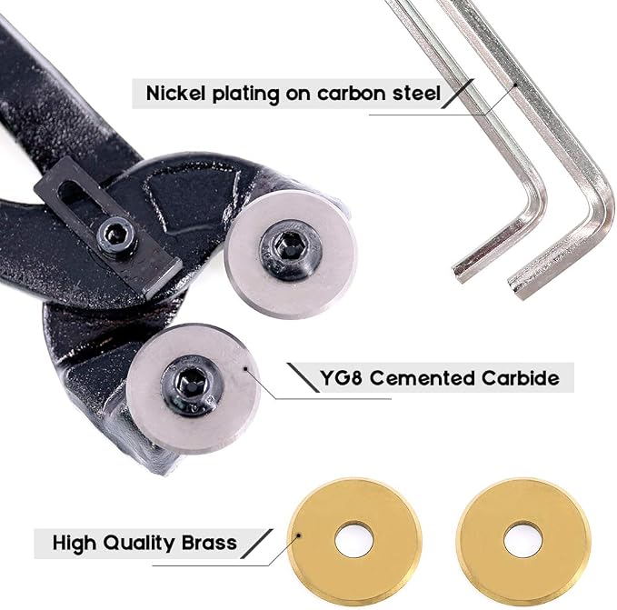 Swpeet 5Pcs Heavy Duty Glass Mosaic Cutter Kit and 2Pcs Heavy Duty Breaker Grozer Pliers and Glass Running Pliers Kit