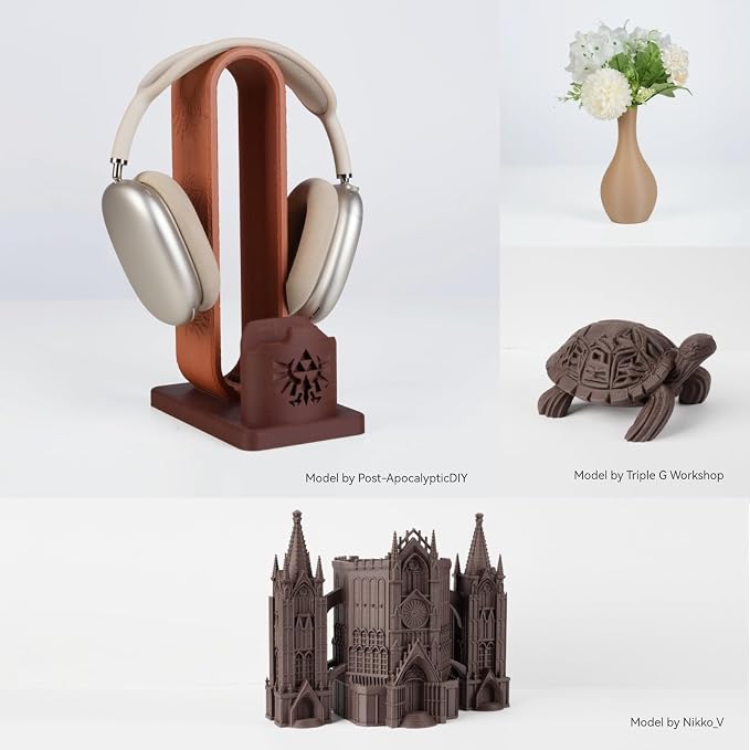 Chitu Systems Conjure Wood PLA Filament 1.75mm 1KG Rose, Real Wood Fibers Filled 3D Printer Filament, Using Reusable Spool Compatible with Bambu Lab Refill Filament, Fits for Most FDM 3D Printers