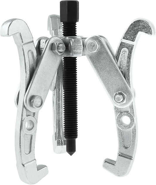 ChgImposs 4 Inch 3-Jaw Gear Puller, 2 Jaw 3 Jaw Puller for Pulley Gears Bearings and Flywheels, Heavy Duty Pulley Puller with Reversible Jaws, High Carbon Steel Removal Tool Bearing Puller Tool