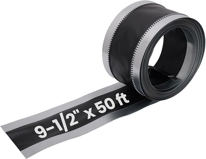 Vinyl Flexible Duct Connector – 9-1/2 x 50 ft PVC and Steel HVAC Ventilation Ducting, Heavy Duty Building Supplies for Home Improvement HVAC Duct Work