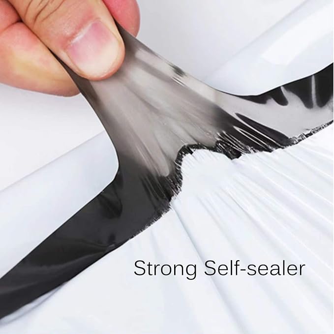 Unique Poly Mailers 8x30 Inch 50 Pack Envelopes Bag for Long Items,White Self Sealing Waterproof Mailing Shipping Bags