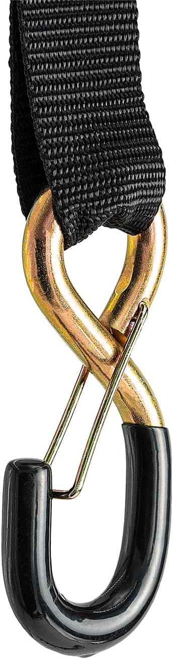 SHOCKSTRAP Ratchet Strap, 7’ x 1.5" Shock Absorbing Heavy Duty Tie downs for Cargo, 1,000 LB WLL / 3,000 LB Break Strength, 4-Pack