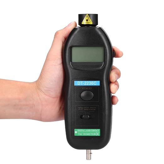 DT2236C Digital Photo Tachometer Pocket Rotation Speed Tester 0.5-19999 RPM Non Contact 2.5-99999 RPM