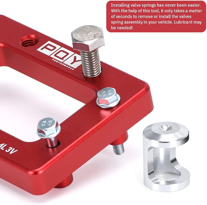 Engine Valve Spring Compressor Tool Compatible with Ford Mustang GT 4.6L 5.4L 3V Explorer Trac Magnetic Screw Retainer Red