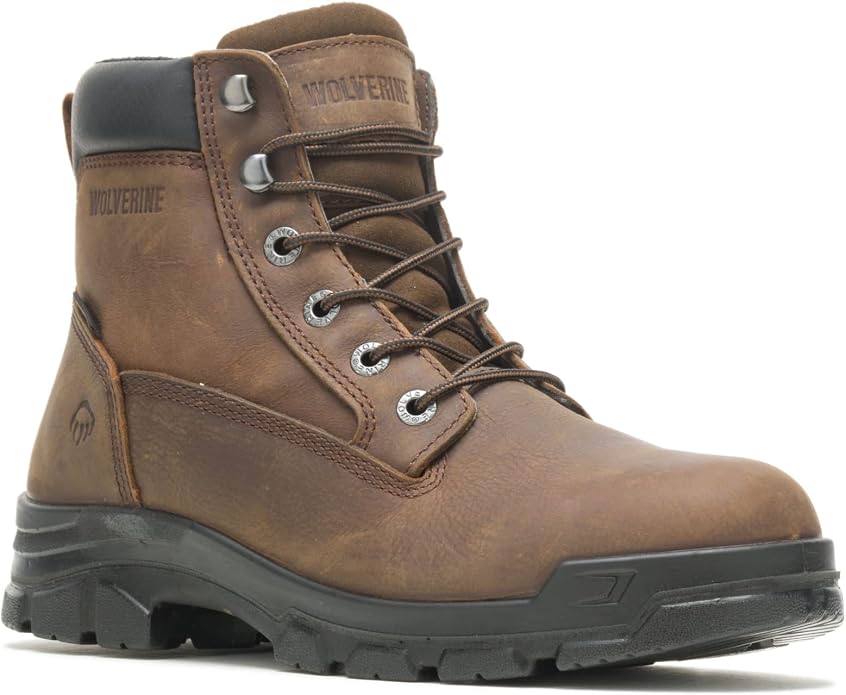 WOLVERINE Men's Chainhand Steel-Toe Waterproof 6" Boot Industrial Shoe