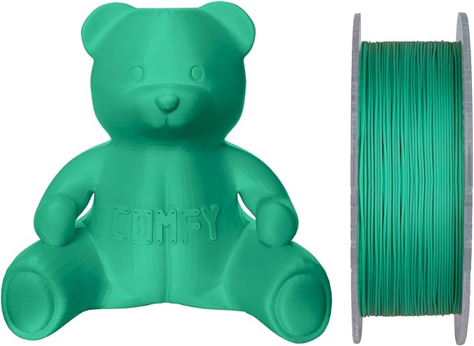 Certified Food Grade & ISO 10993 Biocompatible Skin Safe Matte Pastel PETG 3D Printer Filament - CARBON by Comfy Materials - Lab Tested FDA Compliant Food Safe, 1.75mm, (Green)