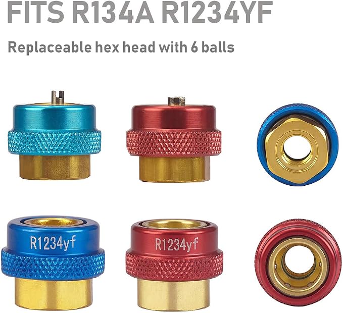 Lichamp Automotive AC R134A R1234YF Valve Core Remover and Installer Tool Set, for Standard and JRA Valve Core Couplers