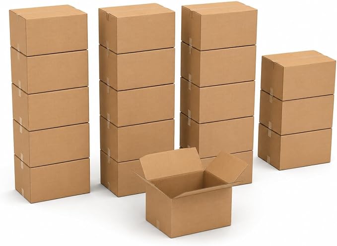 BOX USA Medium Moving Boxes 18L x 14W x 12H 20-Pack - Corrugated Cardboard Box for Shipping, Mailing, Packing, Packaging and Storage