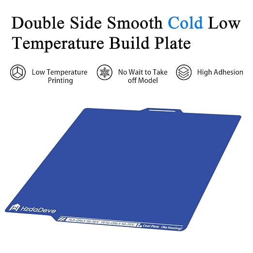 HzdaDeve X2D Vision Encoder and X2D Cool Plate Double Sided Smooth Cold Build Plate PEI Sheet Platform 257.5X257.5MM Advanced Accuracy Calibration Tool 5-Minute Calibration for Bambu Lab 3D Printer