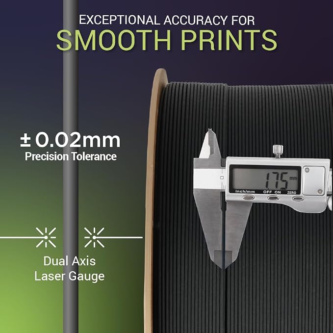 Polymaker Fiberon PA612-CF15 Carbon Fiber Nylon Filament 1.75mm Black 3kg, Fiberon PA612-CF15 Strong & Low Moisture Sensitive Nylon 1.75mm 3D Printing Filament