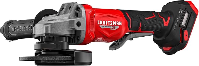 CRAFTSMAN V20 4 1/2 Cordless Angle Grinder, Brushless Small Grinder, Tool Only (CMCG452B)