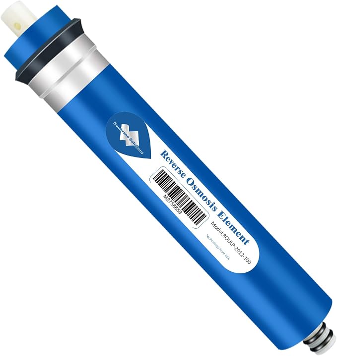 Membrane Solutions 100 GPD RO Membrane, Reverse Osmosis Membrane Element 11.75" x 1.75" Water Filter Replacement for Undersink Home Drinking RO Water Filtration System