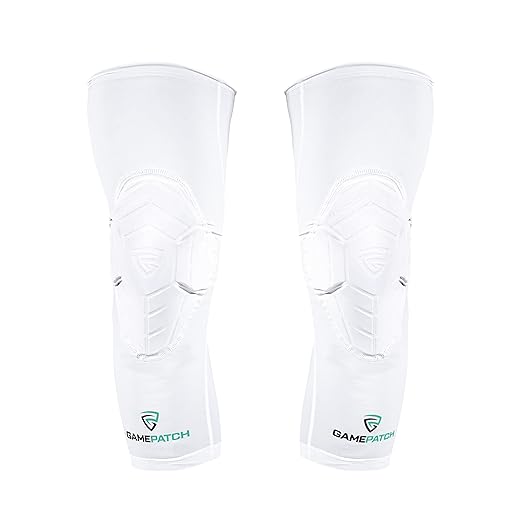 Knee Pads | Compression Sleeve Joint Protection | Shock Absorbing Technology | Men Women Kids, White, Size S